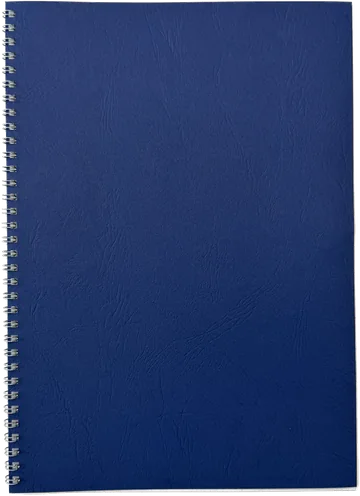 Spiralbindung in Blau